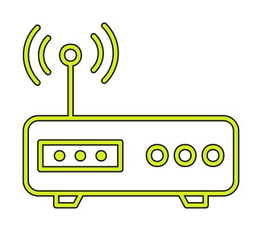 düz modem simgesi vektör illüstrasyon tasarımı