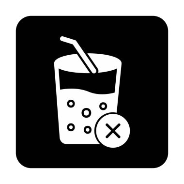 Meyve suyu işareti yok. Web simgesi basit illüstrasyon 