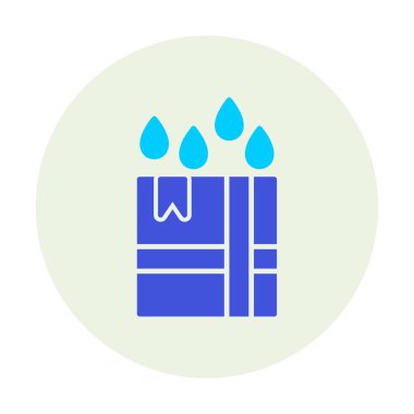 Su geçirmez Parsel simgesinin vektör çizimi  