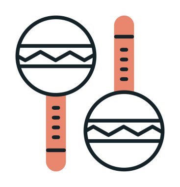 maracas simgesi vektör illüstrasyonu