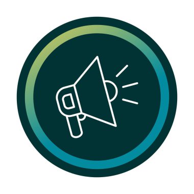 megafon ikonu. Hoparlör vektör illüstrasyonu. düz dizayn