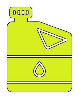 yağ varili vektörü düz renk simgesi 