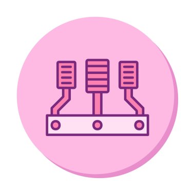 Araba Hızlandırıcı düz simgesi, vektör illüstrasyonu 