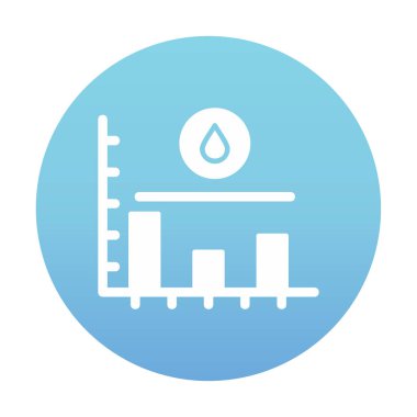 Şeker seviyesi grafik simgesi, vektör illüstrasyonu  