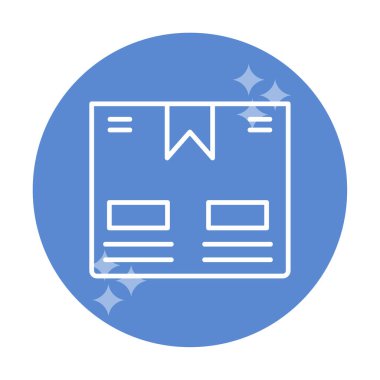 Taşıma Kutusunun vektör illüstrasyonu modern simge                             