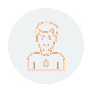 Basit Survivor kişi avatar simgesi, vektör illüstrasyonu