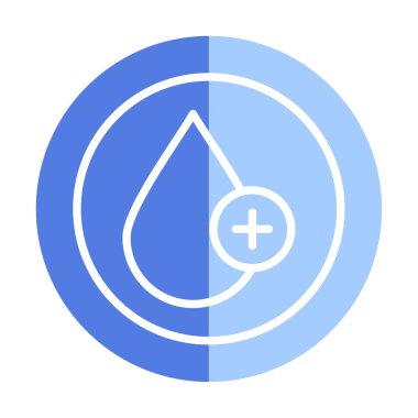 Kan damlası ağ simgesi, vektör illüstrasyonu 