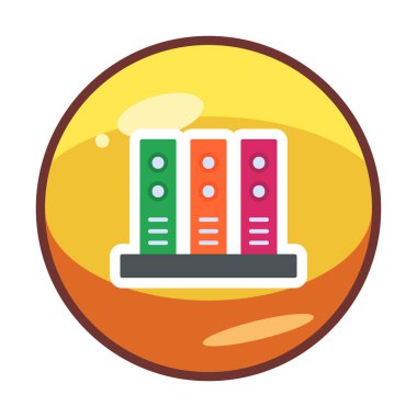 Ofis klasörleri simgesi, vektör illüstrasyonunu arşivle 