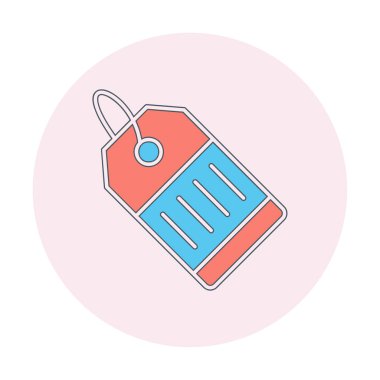 Fiyat Etiketi simgesi, vektör illüstrasyonu basit tasarım