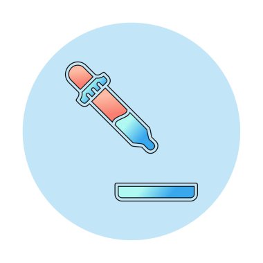 Pipette düz renk vektör ikonu tasarımı 