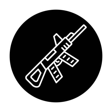 Makine Tüfeği vektör illüstrasyonu