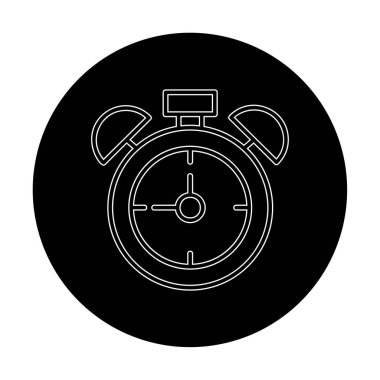 Alarm saati web simgesi, vektör illüstrasyonu