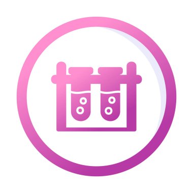 test tüpleri vektör düz renk simgesi 