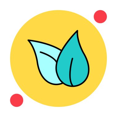 ekoloji sembolü, yaprak simgesi, vektör illüstrasyon grafiği