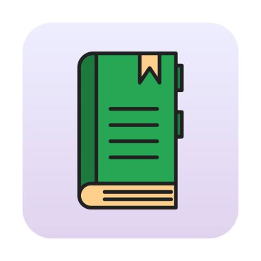 kitap simgesi, vektör illüstrasyonu basit tasarım