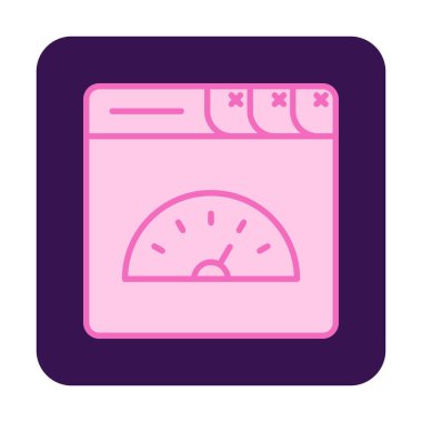 Sayfa hız simgesi, vektör illüstrasyonu