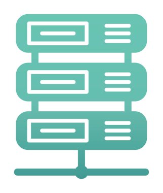 Veri sunucu simgesinin vektör illüstrasyonu 