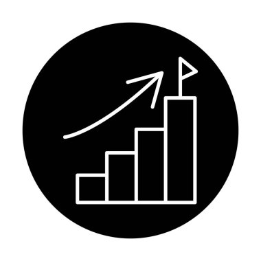 büyüyen grafik simgesi, vektör çizim