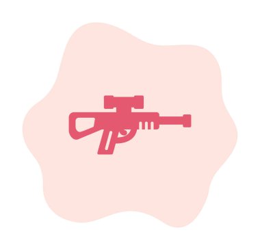 Keskin nişancı silahı ikonu vektör çizimi