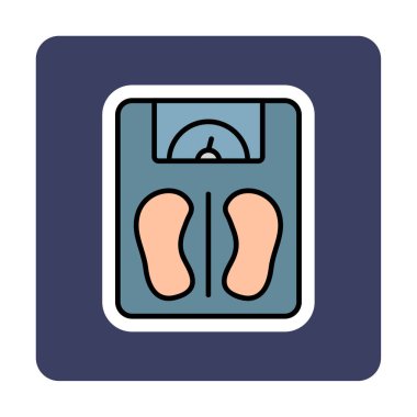 Basit Ağırlık Ölçekleme simgesi, vektör illüstrasyonu