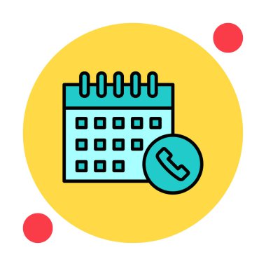 Takvim simgesi, vektör illüstrasyonu basit tasarım