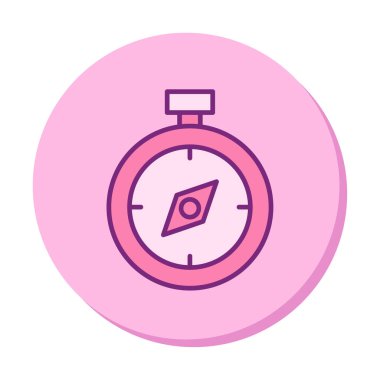 Basit düz pusula vektör çizimi