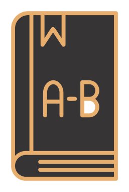 İngilizce kitap ikonu vektör illüstrasyonu 