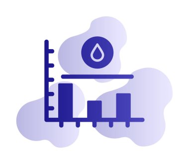 Şeker seviyesi grafik simgesi, vektör illüstrasyonu  