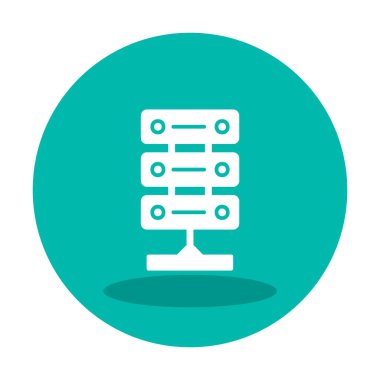 Ağ sunucu simgesinin vektör illüstrasyonu 