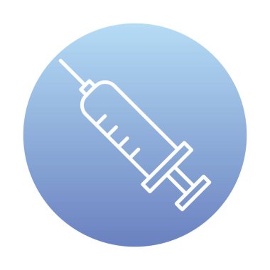 tıbbi şırınga ikonu vektör çizimi 