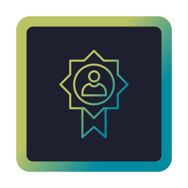 Başarı, ödül, madalya ikonu, vektör illüstrasyonu