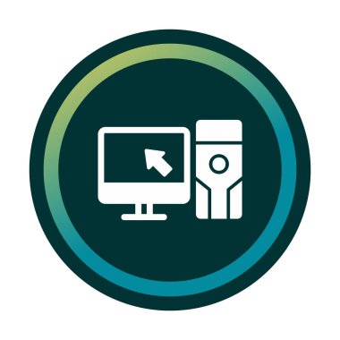 kişisel bilgisayar simgesi, vektör illüstrasyonu basit tasarım