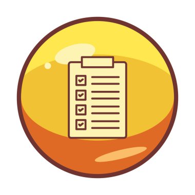 Kontrol Listesi web simgesi, vektör illüstrasyonu 