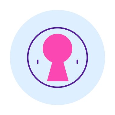 Anahtar deliği vektör çizimi, simge ögesi biçimi              