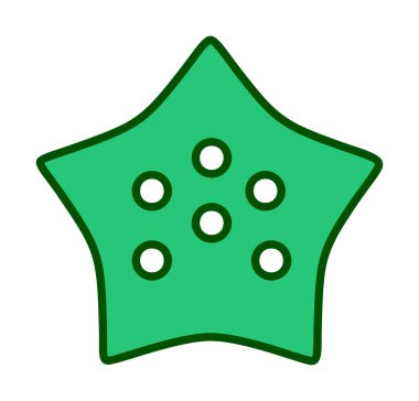 denizyıldızı düz ikon vektör çizimi 