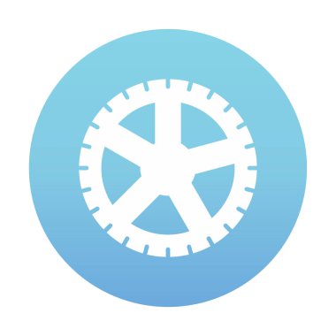 Lastik yassı vektör simgesi beyaz arkaplanda izole edildi