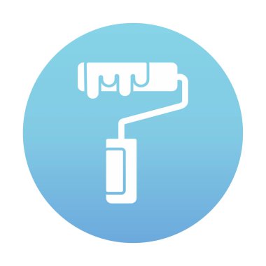Modern Paint Roller simgesinin vektör çizimi              