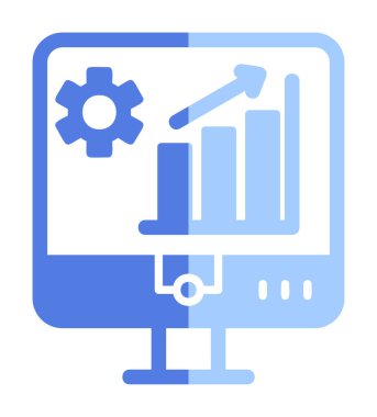 Pazar analiz simgesi vektör illüstrasyonu