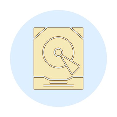 Sabit disk vektör resimleme simgesi 