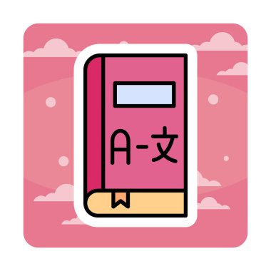 Kitap simgesinin vektör illüstrasyonu 