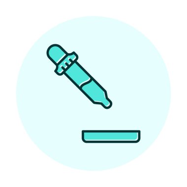 Pipette düz renk vektör ikonu tasarımı 