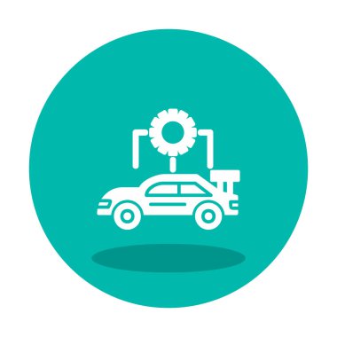 Araba servisi ikon vektör çizimi. Otomobil Yapılandırması             