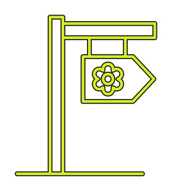 Tabela düz simgesi, vektör illüstrasyonu