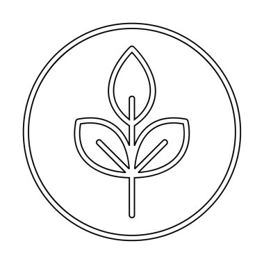 Yaprak logosu tasarımının vektör çizimi. Ekoloji kavramı 