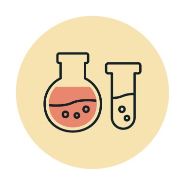 Matara ikonu. Laboratuvar ekipmanları. vektör illüstrasyonu.                     