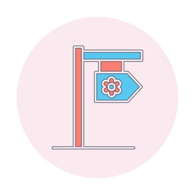 Tabela düz simgesi, vektör illüstrasyonu