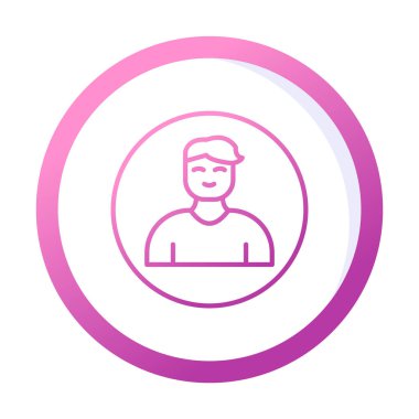 Profil simgesi vektör illüstrasyonu