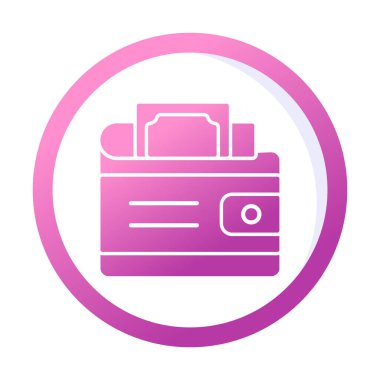 Cüzdan. Web simgesi basit illüstrasyon