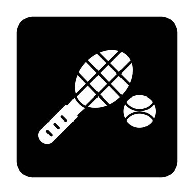 Tenis topu ve raket hattı biçim vektör tasarımı                  