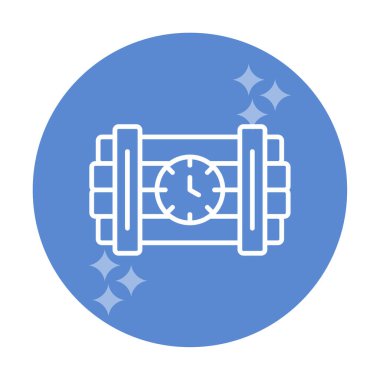 Zaman bombası ikonu vektör illüstrasyonu.